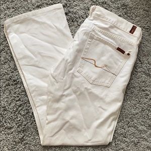 7 For All Mankind White Denim Jeans